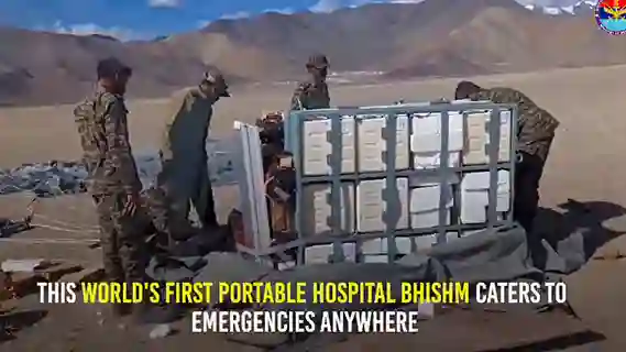  para-drop of BHISHM critical trauma care cube at 15,000 feet 