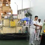 DELIVERY OF LSAM 13 FIFTH MISSILE CUM AMMUNITION BARGE FOR INS TUNIR