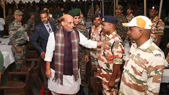 Raksha Mantri celebrates Diwali with troops in Tezpur, Assam; Lauds their spirit, commitment & courage as they serve the motherland in difficult circumstances