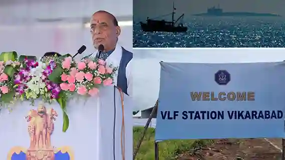 Raksha Mantri lays foundation stone of Very Low Frequency Station in Vikarabad, Telangana to bolster Navy’s operational readiness