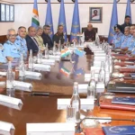 HON' BLE RAKSHA MANTRI ADDRESSES AIR FORCE COMMANDERS' CONFERENCE