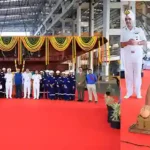 KEEL LAYING OF THIRD CADET TRAINING SHIP (YARD 18005)