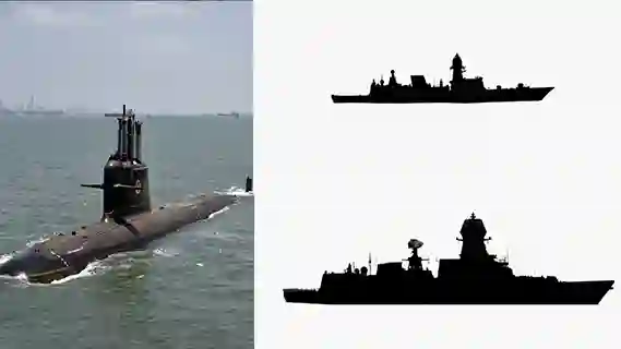 INDIAN NAVY SET TO COMMISSION THREE FRONTLINE FLEET ASSETS NILGIRI, SURAT AND VAGHSHEER