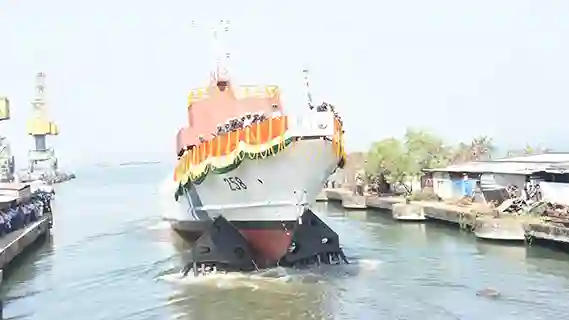 Two Fast Patrol Vessels constructed by GSL for Indian Coast Guard launched in the presence of Secretary (Defence Production) in Goa