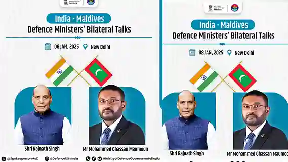 Raksha Mantri Shri Rajnath Singh to meet Defence Minister of Maldives Mr Mohammed Ghassan Maumoon in New Delhi