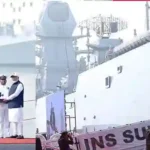 Prime Minister Shri Narendra Modi dedicates to the nation frontline naval combatants - INS Surat, INS Nilgiri & INS Vaghsheer - in Mumbai