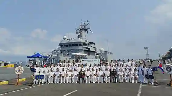 INDIAN NAVY'S FIRST TRAINING SQUADRON ARRIVES AT SIHANOUKVILLE, CAMBODIA