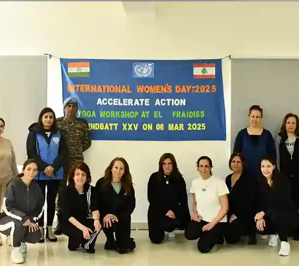 Indian Battalion in UNIFIL Marks International Women's Day with Yoga Session in El Fardis