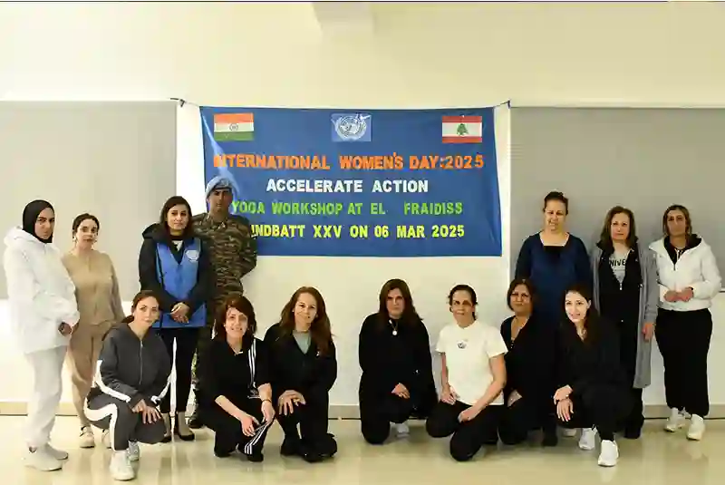 Indian Battalion in UNIFIL Marks International Women's Day with Yoga Session in El Fardis