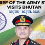CHIEF OF ARMY STAFF EMBARKS ON OFFICIAL VISIT TO BHUTAN TO FURTHER STRENGTHEN BILATERAL DEFENCE COOPERATION