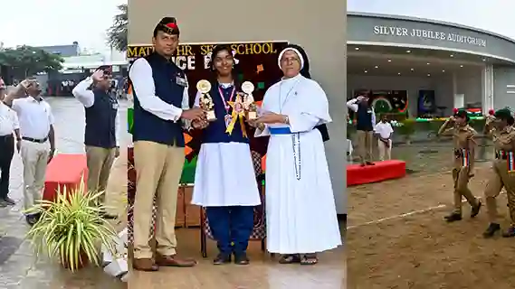 Col R Vijai Anand, SM, Inspires Students at Nirmala Matha Hr. Sec. School’s Independence Day Celebration