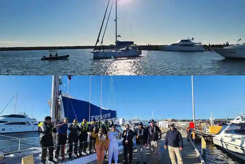 IASV TRIVENI DOCKS AT FREMANTLE — INDIA’S ALL-WOMEN TRI-SERVICE SAILING EXPEDITION REACHES AUSTRALIA