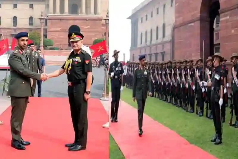 MAJ GEN YOUSEF MAAYOUF SAEED AL HALLAMI, COMMANDER, UNITED ARAB EMIRATES LAND FORCES ARRIVES IN INDIA