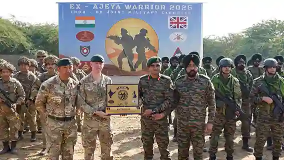 INDIA–UK JOINT MILITARY EXERCISE AJEYA WARRIOR-25 CONCLUDES AT RAJASTHAN