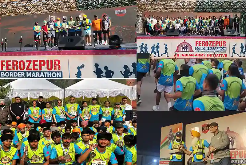 Golden Arrow Division Conducts Ferozepur Border Marathon – 2025 – Honouring Martyrs, Uniting the Nation, Fighting the Drug Menace