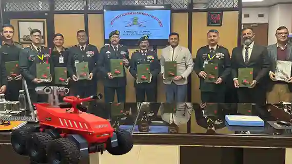 CONTRACT SIGNING: iDEX PROJECT – FIRE FIGHTING ROBOT