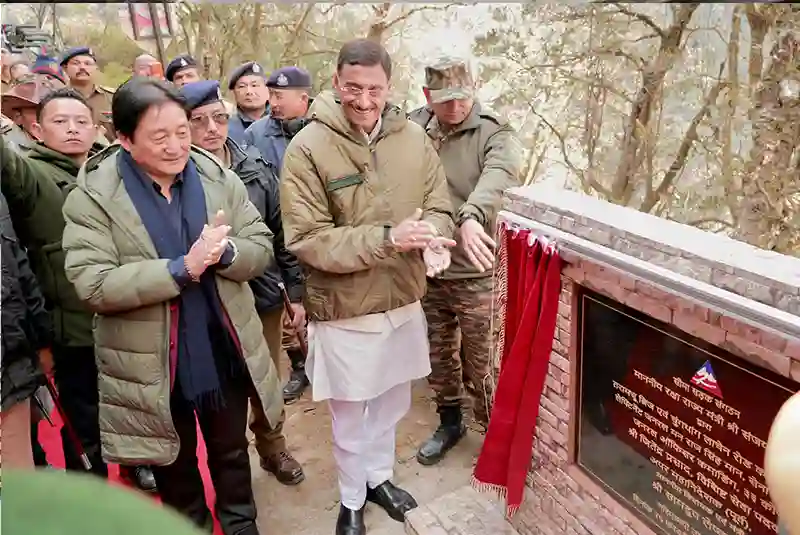 Raksha Rajya Mantri inaugurates Chungthang-Lachen Axis and Taram Chu Bridge in Sikkim