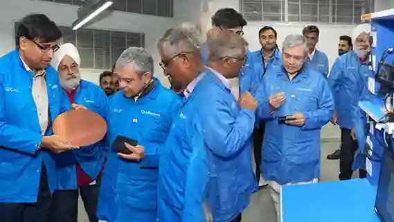 Union Minister Shri Ashwini Vaishnaw launches 2 nm semiconductor chip in Qualcomm in Bengaluru