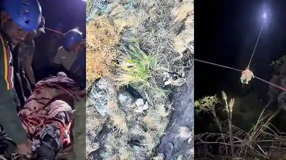 Rescue Operation by MRC at Needle Rock View Point, Gudalur