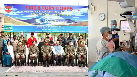 Indian Army Successfully Conducts Op Netra 1.0, High-Altitude Mega Eye Camp in Leh, Ladakh