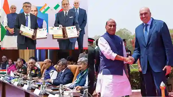 Raksha Mantri holds bilateral talks with Italian Defence Minister in New Delhi