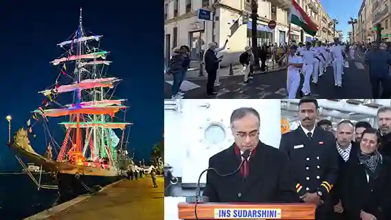 INS SUDARSHINI DEPARTS SÈTE, FRANCE AFTER PARTICIPATION IN ESCALE À SÈTE 2026