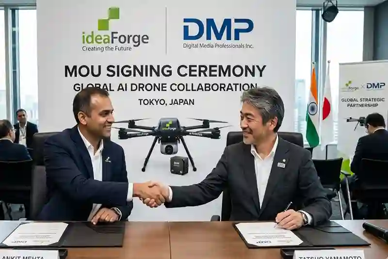 ideaForge inks MoU with Japan's DMP to Expand Global Footprint in Next-Gen AI Drones