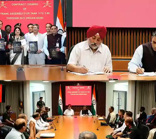 Aatmanirbhar Bharat: MoD inks Rs 975 crore contracts for TRAWL Assembly for T-72/T-90 Tanks to enhance Indian Army’s minefield breaching capability