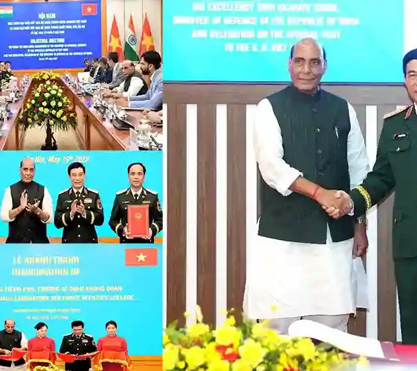 Raksha Mantri Shri Rajnath Singh and Vietnam’s Deputy PM & Defence Minister General Phan Van Giang hold bilateral talks in Hanoi