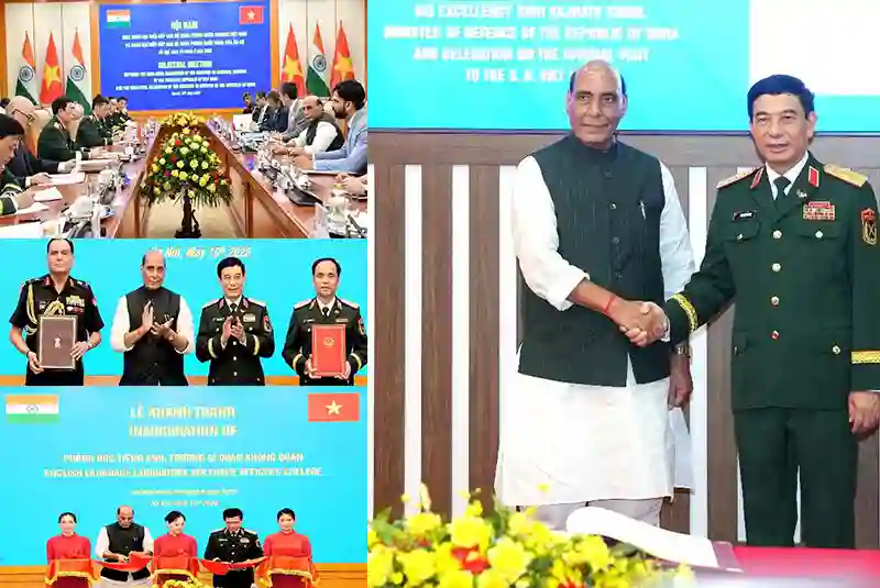 Raksha Mantri Shri Rajnath Singh and Vietnam’s Deputy PM & Defence Minister General Phan Van Giang hold bilateral talks in Hanoi