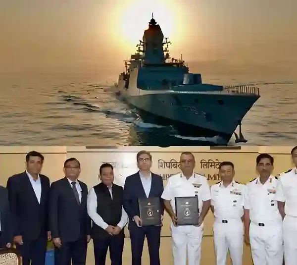 DELIVERY OF PROJECT 17A INDIGENOUS ADVANCED STEALTH FRIGATE MAHENDRAGIRI