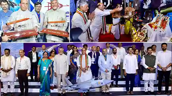 Raksha Mantri and Andhra Pradesh Chief Minister lay foundation stones for AMCA’s Core Integration & Flight Testing Centre and Naval Systems Manufacturing Facility