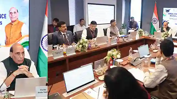 Raksha Mantri conducts annual performance review of 16 DPSUs; Lauds their noteworthy contribution in record defence production